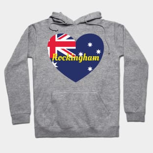 Rockingham WA Australia Australian Flag Heart Hoodie